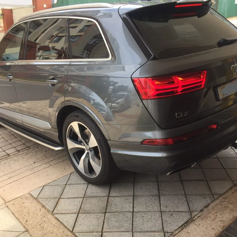 Rear view of a clean dark Audi Q7